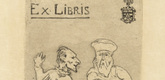 Emil Nolde. The Scholars, Bookplate Hans Fehr (Die Gelehrten, Ex Libris Hans Fehr). (1906)