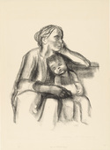 Käthe Kollwitz. Worker Woman with Sleeping Child (Arbeiterfrau mit schlafendem Jungen). (1927)