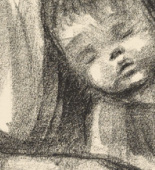 Käthe Kollwitz. Worker Woman with Sleeping Child (Arbeiterfrau mit schlafendem Jungen). (1927)