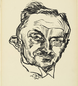 Ludwig Meidner. Portrait  of Dr. Victor Heinrich Klinkhardt (III) (Bildnis Dr. Victor Heinrich Klinkhardt [III]) (plate 29) from the illustrated book Deutsche Graphiker der Gegenwart (German Printmakers of Our Time). 1920