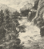 Lovis Corinth. Mountain Stream (Wildbach) from the portfolio Swiss Landscapes (Schweizer Landschaften). (1924)