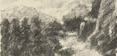Lovis Corinth. Mountain Stream (Wildbach) from the portfolio Swiss Landscapes (Schweizer Landschaften). (1924)