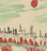 Lyonel Feininger. People on the Jetty (Leute auf See-Steg). 1918