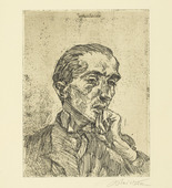 Ludwig Meidner. Portrait of Pianist Walter Kaempfer (I) (Bildnis Pianist Walter Kloepfer [I]). (1921)
