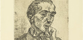 Ludwig Meidner. Portrait of Pianist Walter Kaempfer (I) (Bildnis Pianist Walter Kloepfer [I]). (1921)