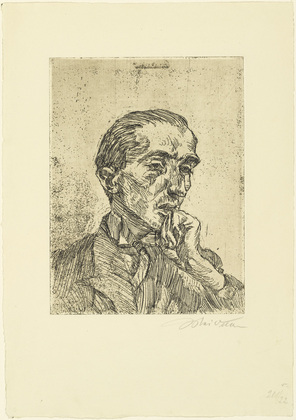 Ludwig Meidner. Portrait of Pianist Walter Kaempfer (I) (Bildnis Pianist Walter Kloepfer [I]). (1921)