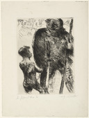 Lovis Corinth. David and Goliath (David und Goliath) for the illustrated book Saul and David. The Two Books Samuel (Saul und David. Die beiden Bücher Samuelis). (1923)