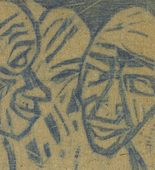 Christian Rohlfs. Large Heads (2 Heads I) [Grosse Köpfe (2 Köpfe I)]. (1921), dated 1933