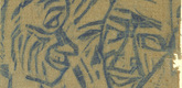 Christian Rohlfs. Large Heads (2 Heads I) [Grosse Köpfe (2 Köpfe I)]. (1921), dated 1933