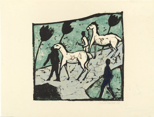 Erich Heckel. White Horses (Weisse Pferde). 1912