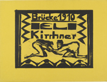 Erich Heckel. Kneeling Nudes (Kniende Akte) cover from the portfolio Brücke 1910. (1910)
