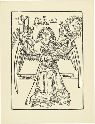 Hannah Höch. The Prophet Matthew (Der Prophet Matthäus) (plate, loose leaf) from the periodical Das Kunstblatt, vol. 1, no. 4 (Apr 1917). 1917