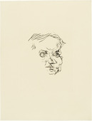 Ludwig Meidner. Portrait-Sketch: Portrait of Franz Pfemfert (Porträt-Skizze: Bildnis Franz Pfemfert) (plate, loose leaf) from the periodical Das Kunstblatt, vol. 2, no. 3 (Mar 1918). 1918