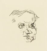 Ludwig Meidner. Portrait-Sketch: Portrait of Franz Pfemfert (Porträt-Skizze: Bildnis Franz Pfemfert) (plate, loose leaf) from the periodical Das Kunstblatt, vol. 2, no. 3 (Mar 1918). 1918