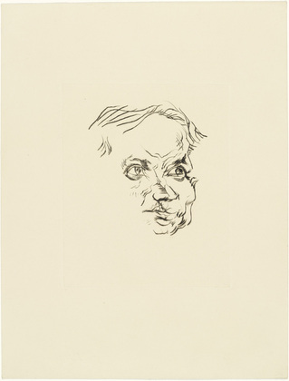Ludwig Meidner. Portrait-Sketch: Portrait of Franz Pfemfert (Porträt-Skizze: Bildnis Franz Pfemfert) (plate, loose leaf) from the periodical Das Kunstblatt, vol. 2, no. 3 (Mar 1918). 1918
