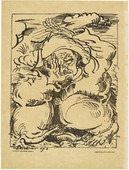 Ludwig Meidner. Prayer (Gebet) (plate, preceding p. 361) from the periodical Das Kunstblatt, vol. 2, no. 12 (Dec 1918). 1918