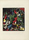 Vasily Kandinsky. The Archer (Bogenschütze) (plate facing colophon page) from Der Blaue Reiter (The Blue Rider). 1912 (print executed 1908-09)