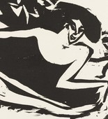 Ernst Ludwig Kirchner. Dancer with Raised Skirt (Tänzerin mit gehobenem Rock) from the portfolio Brücke 1910. (1909, published 1910)