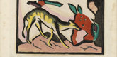 Franz Marc. Fantastic Creature (Fabeltier) (plate preceding page 1) from Der Blaue Reiter (The Blue Rider). 1912