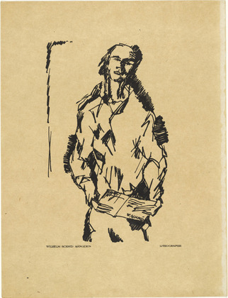 Wilhelm Schmid. Singer (Sängerin) (plate, preceding p. 65) from the periodical Das Kunstblatt, vol. 1, no. 3 (Mar 1917). 1917