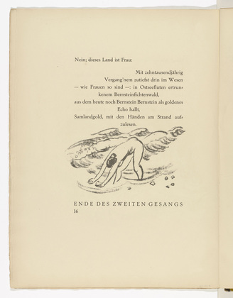 Max Pechstein. Untitled (tailpiece, page 16) from Die Samländische Ode (The Samland Ode). 1918 (executed 1917)