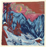 Ernst Ludwig Kirchner. Winter Moonlit Night (Wintermondnacht). (1919)