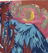 Ernst Ludwig Kirchner. Winter Moonlit Night (Wintermondnacht). (1919)