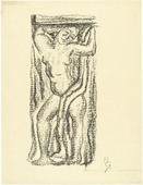 Milly Steger. Caryatid (Karyatide) (plate, loose leaf) from the periodical Das Kunstblatt, vol. 1, no. 7 (Jul 1917). 1917