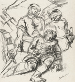 Max Beckmann. Fallen Soldiers (Gefallene Soldaten). (1914)
