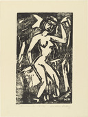 Walter Helbig. Bather (Badende) from the periodical in portfolio form Die Schaffenden, vol. 2, no. 3. 1914, published 1920