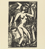 Walter Helbig. Bather (Badende) from the periodical in portfolio form Die Schaffenden, vol. 2, no. 3. 1914, published 1920