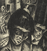 Ludwig Wachlmeier (or Aloys Ludwig Wach). In Front of the Café (Vor dem Café) (plate, loose leaf) from the periodical Das Kunstblatt, vol. 1, no. 6 (Jun 1917). 1917