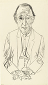Max Beckmann. Portrait of the Composer Frederik Delius (Bildnis des Komponisten Frederik Delius). (1922)