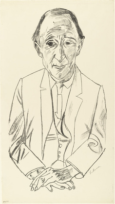 Max Beckmann. Portrait of the Composer Frederik Delius (Bildnis des Komponisten Frederik Delius). (1922)