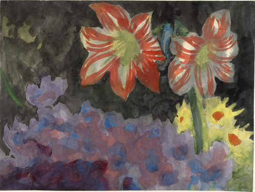Emil Nolde. Amaryllis and Anemone (Amaryllis und Anemone). (c. 1930)