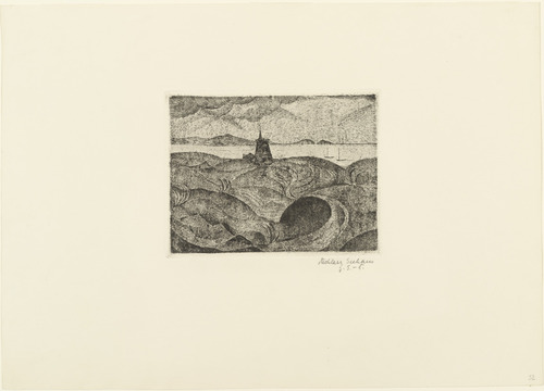 Paul Adolf Seehaus. Tower by the Sea (Turm am Meer). 1916