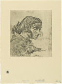 Ludwig Meidner. Portrait of Elise (Porträt Elise) from the series "Heads." 17 Etchings ("Köpfe." 17 Radierungen). (1921, published 1922)