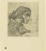 Ludwig Meidner. Portrait of Elise (Porträt Elise) from the series "Heads." 17 Etchings ("Köpfe." 17 Radierungen). (1921, published 1922)