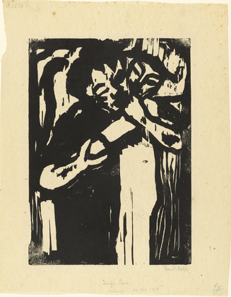 Emil Nolde. Young Couple (Junges Paar). (1917)