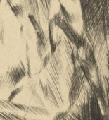 Edwin Scharff. Two Men On a Boat (Zwei Männer im Boot) (plate, loose leaf) from the periodical  Das Kunstblatt, vol. 2, no. 8 (Aug 1918). 1918