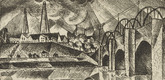 Paul Adolf Seehaus. Bridge (Brücke) (plate, loose leaf) from the periodical Das Kunstblatt, vol. 2, no. 10 (Oct 1918). 1918 (executed 1917)