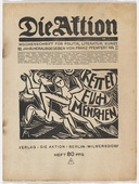 Conrad Felixmüller, Richard Bampi, Herbert Anger, Christian Schad, Wilhelm Schuler. Die Aktion, vol. 7, no. 39/40. October 6, 1917
