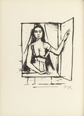 Karl Hofer. Plate 1 (folio 4 verso) from Liebesgedichte (Love Poems). 1922