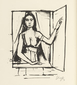 Karl Hofer. Plate 1 (folio 4 verso) from Liebesgedichte (Love Poems). 1922