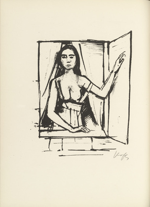 Karl Hofer. Plate 1 (folio 4 verso) from Liebesgedichte (Love Poems). 1922