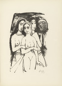 Karl Hofer. Plate 2 (folio 6) from Liebesgedichte (Love Poems). 1922