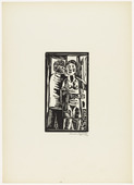 Lasar Segall. Couple in the Mangue (Casal no Mangue) (plate 1, folio 9) from the illustrated book Mangue. 1941 (published 1943)
