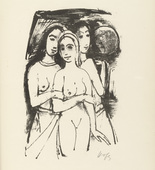 Karl Hofer. Plate 2 (folio 6) from Liebesgedichte (Love Poems). 1922