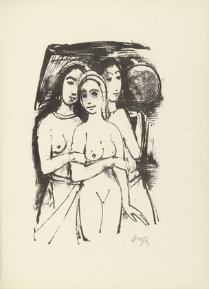 Karl Hofer. Plate 2 (folio 6) from Liebesgedichte (Love Poems). 1922