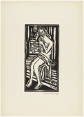 Lasar Segall. Sensual Woman of the Mangue (Mulher do Mangue sentada)  from the portfolio Mangue. 1941 (published 1943)